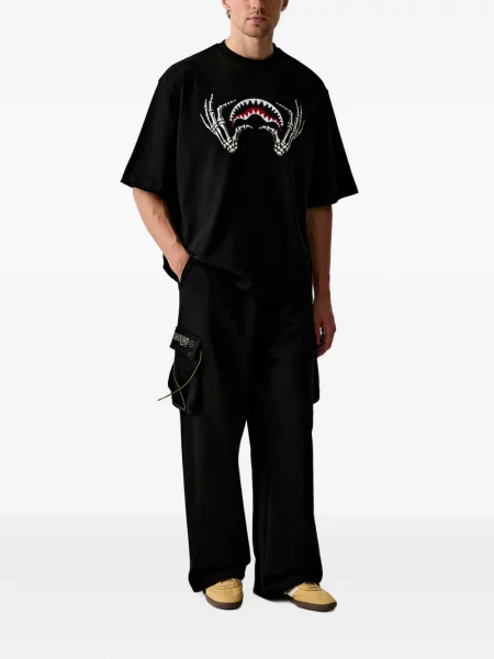 Pantaloni cargo Sprayground cu imagine negru