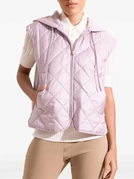 Vestă Max Mara cu glugă roz