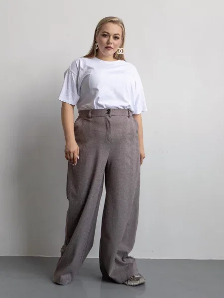 Брюки Jadone Fashion коричневые