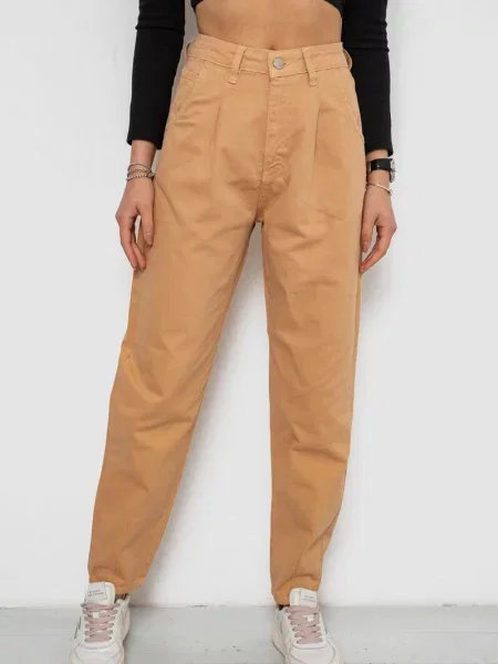 Джинси мом Ager бежевий