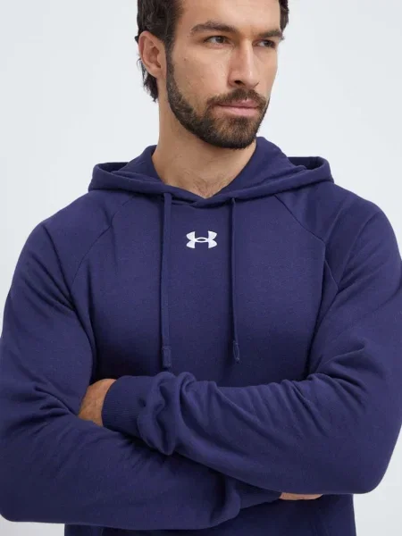 Bluza z kapturem Under Armour polarowa z kapturem niebieska