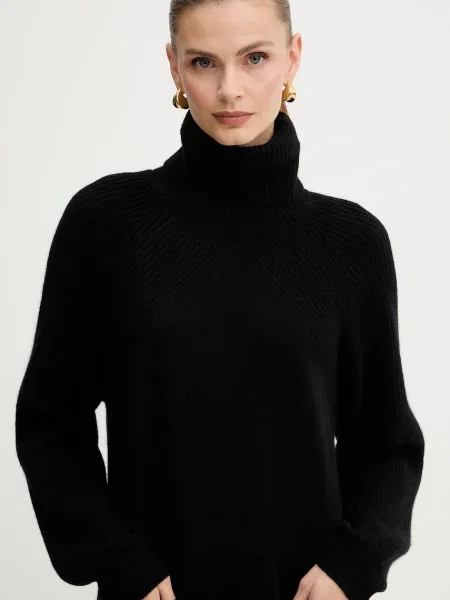 Liu Jo sukienka wełniana mini prosta czarny