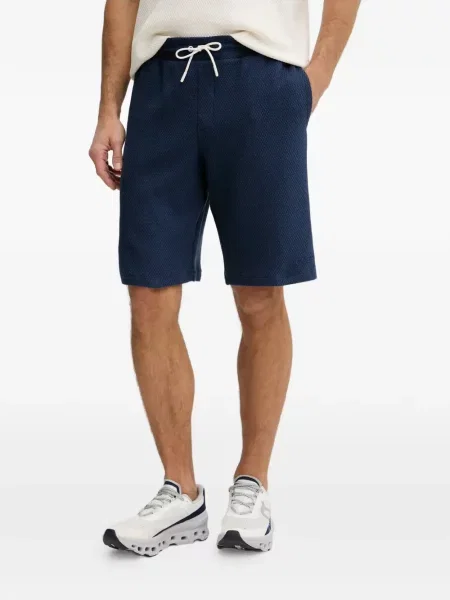 Pantaloni scurți Guess tricotate cu cordon albastru