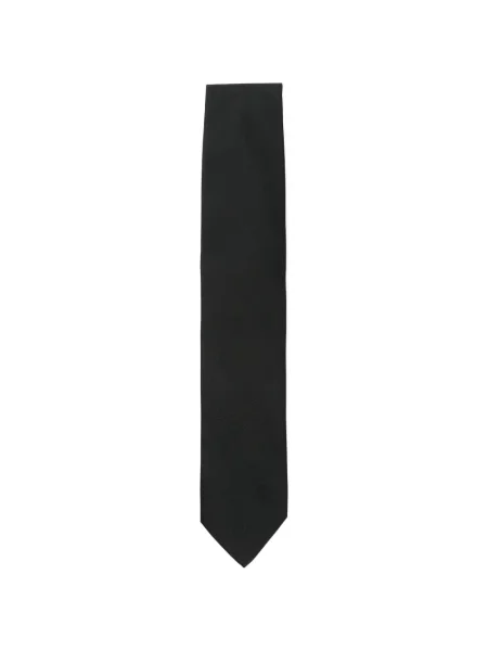 Cravată Lardini din țesătură twill negru