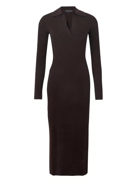 Armani Exchange rochie cu vâscoză maro
