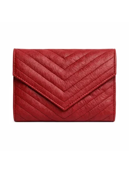 Sellenes Clutch Valey Red Silver carmin roșu