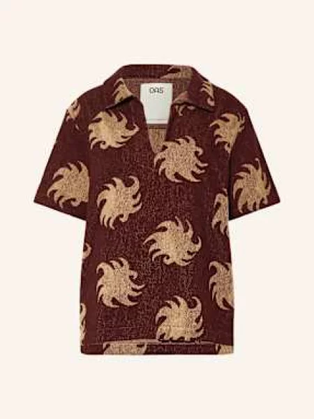 Oas Koszulka Polo Z Materiału Frotte Mocha Ember Jaffa braun beżowe