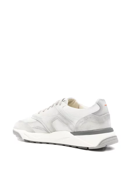 Sneakerși Santoni din piele gri
