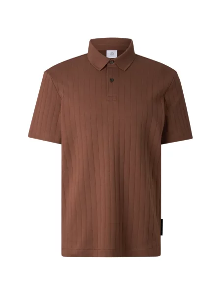Dzianinowa koszulka polo Bogner brązowa