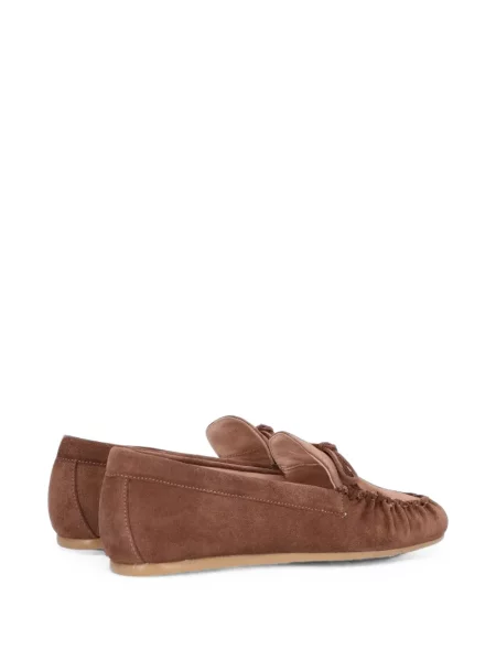 Pantofi loafer Stuart Weitzman cu franjuri maro