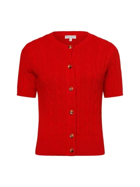 Marie Lund kardigan z krótkim rękawem Kobiety jednolity M czerwony