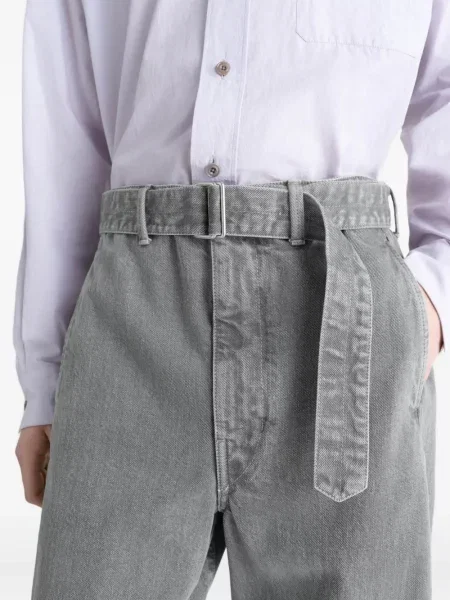 Pantaloni Lemaire cu cataramă gri