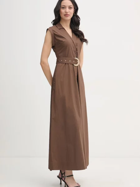 Gaudi sukienka koszulowa brązowa