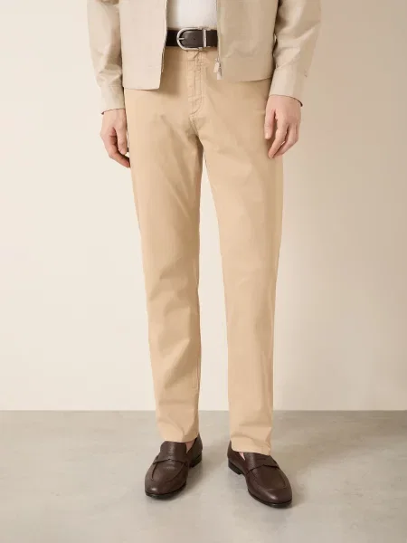 Zegna Džíny Slim Fit beige béžové