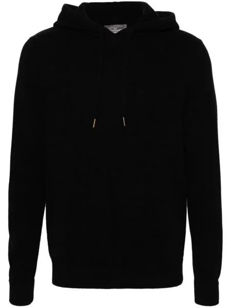 Pulover Eric Bompard cu glugă negru