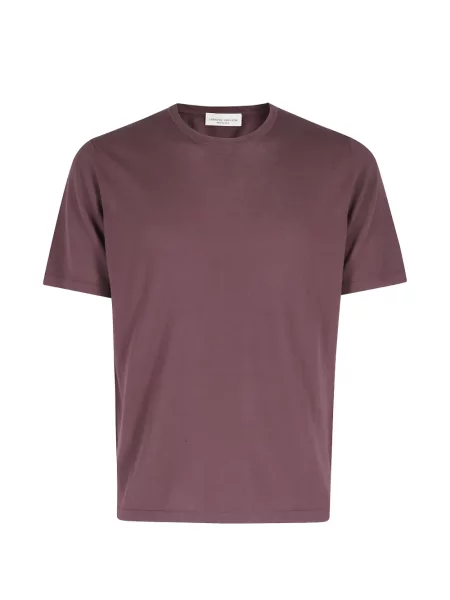 Тениска Roberto Collina с кръгло деколте виолетово