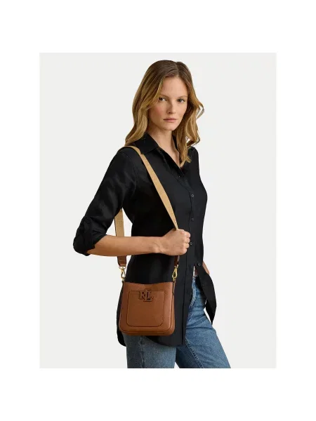 Kabelka LAUREN RALPH LAUREN hnědá