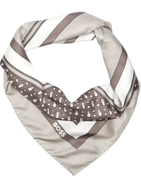 Fular Boss de mătase negru