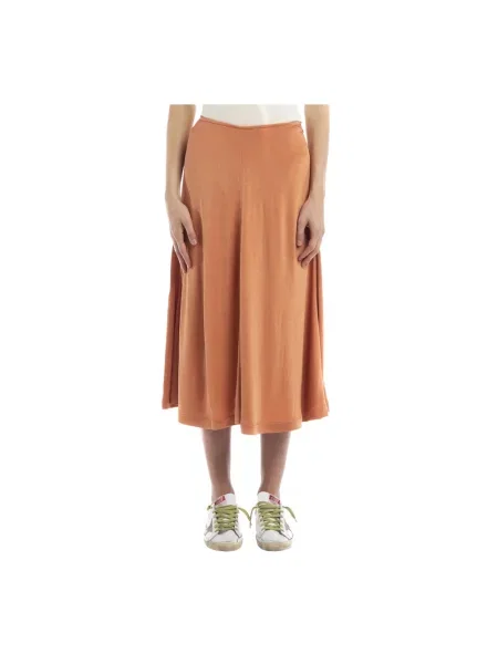 Spódnica midi Acne Studios do kolan pomarańczowa