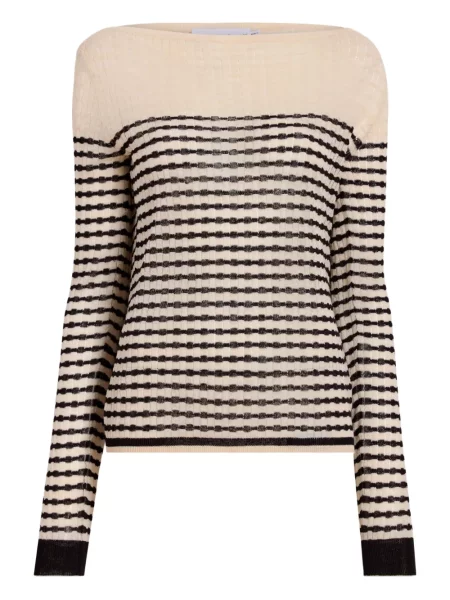 Dzianinowy top Proenza Schouler White Label w paski biały