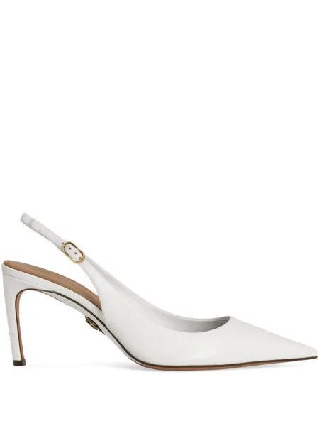Pantofi cu toc Dolce & Gabbana din piele slingback alb