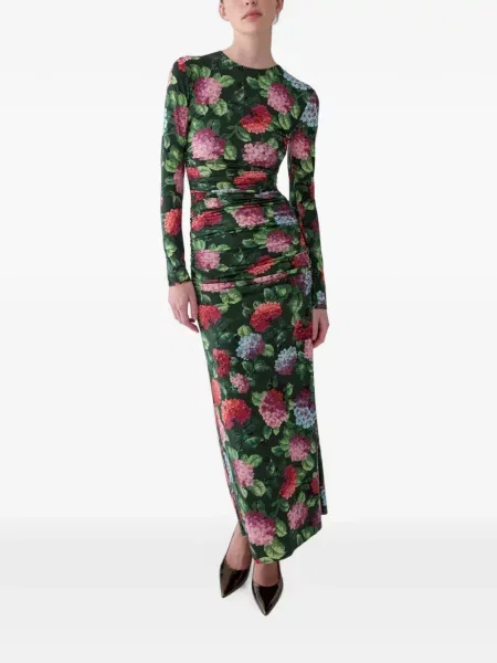 Rochie maxi Carolina Herrera cu imagine verde