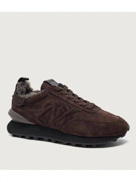 Iceberg Căptușite sneakers | piele întoarsă | shearling cu adaos de lână maro
