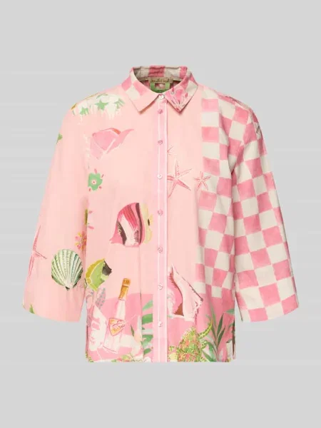 Bluzka z mieszanki z listwą guzikową model Crazy Shirt' Smith And Soul