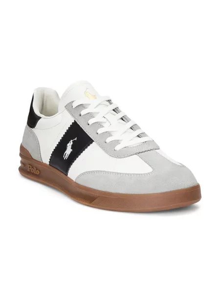Usnjene superge Polo Ralph Lauren Hrt Aera Pp bela