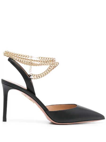 Pantofi cu toc Aquazzura din piele negru