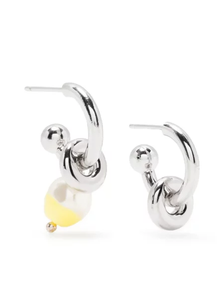 Kolczyki Justine Clenquet z perełkami żółte