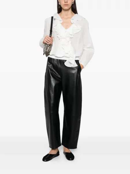 Pantaloni Arma din piele negru
