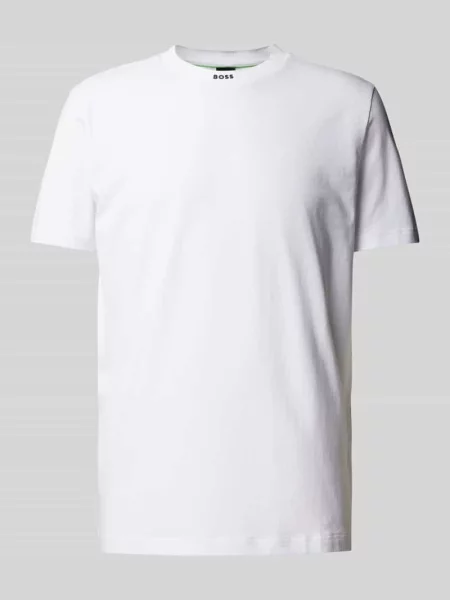 T-shirt z nadrukiem z logo Boss Green biała