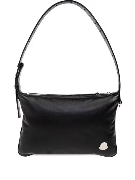 Geanta de piele Moncler din piele negru