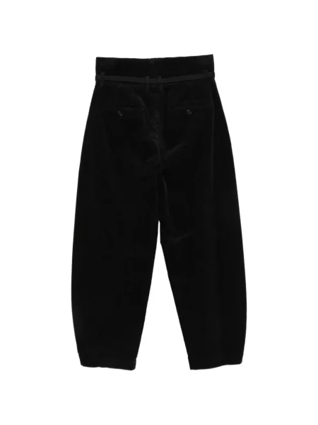 Cu centură pantaloni Barena de catifea cord negru
