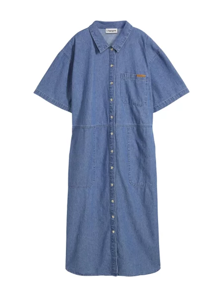 Bonprix Rochie tip bluză denim albastru