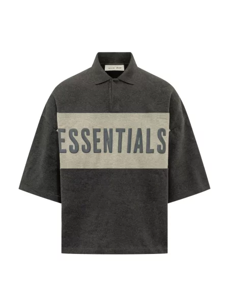 Krótka koszulka polo Fear Of God szara