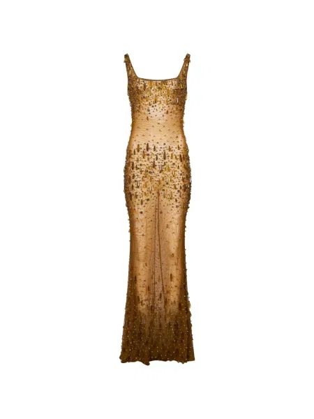Rochie maxi Retrofete galben