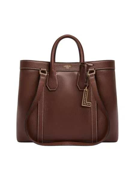 Shopperka Lancel skórzana brązowa