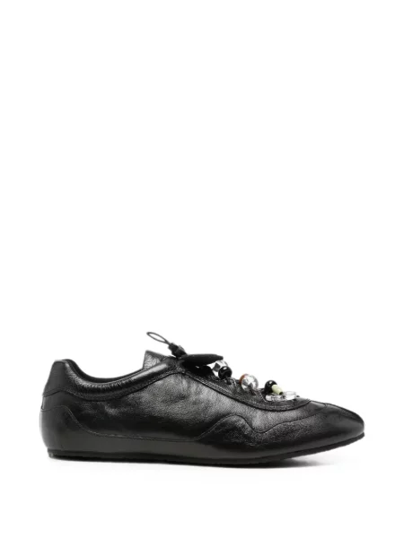 Sneakerși Cecilie Bahnsen din piele cu mărgele negru