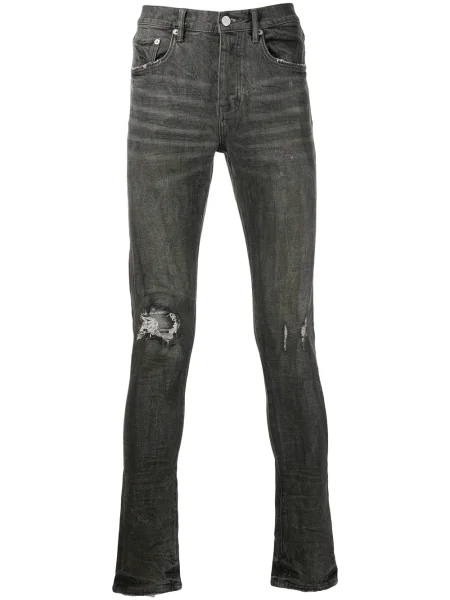 Blugi skinny Purple Brand rupți skinny fit