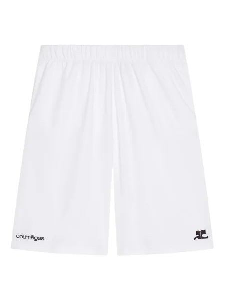 Pantaloni scurți Courreges cu imagine alb
