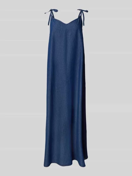 Sukienka midi jeansowa z czystej bawełny model ‘TENIM’ Pieces niebieska