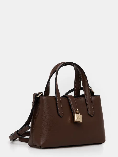 Кожаная сумка Karl Lagerfeld K/Autograph с автографом коричневая