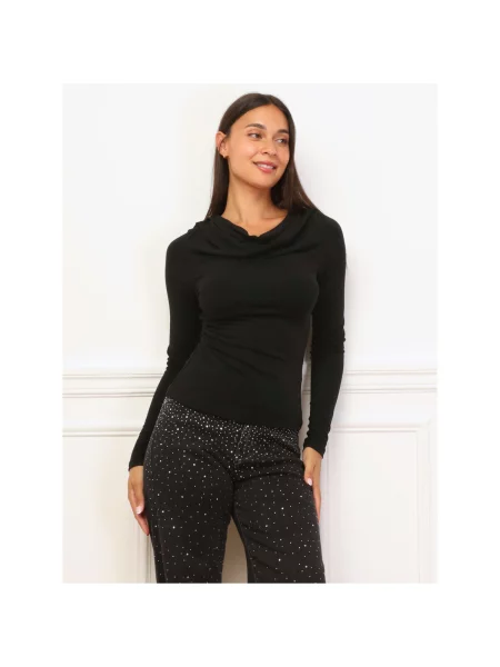 Top La Modeuse negru