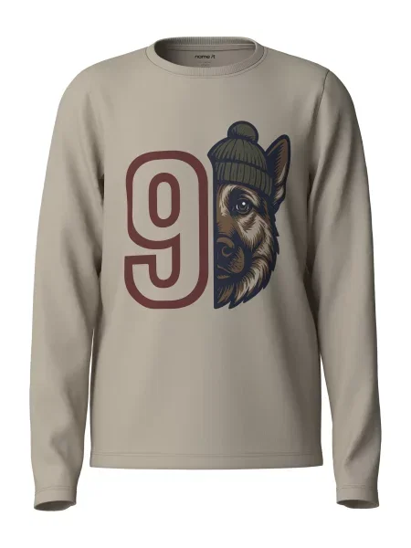 NAME IT Tricou NKMVUX kitt / maro / oliv / roșu carmin alb