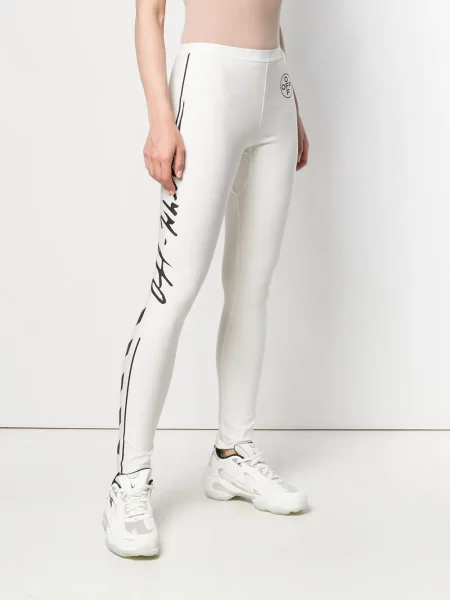 Leggings Off-white cu imagine alb
