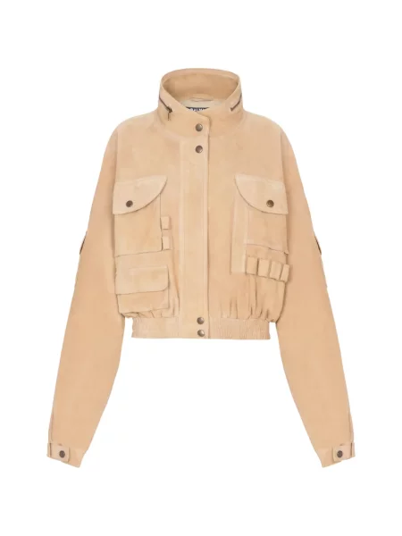 Geacă bomber Balmain din piele de căprioară