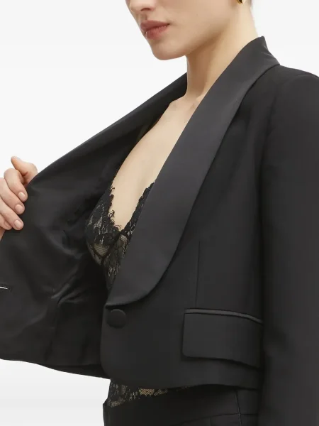 Geacă Ermanno Scervino din satin negru