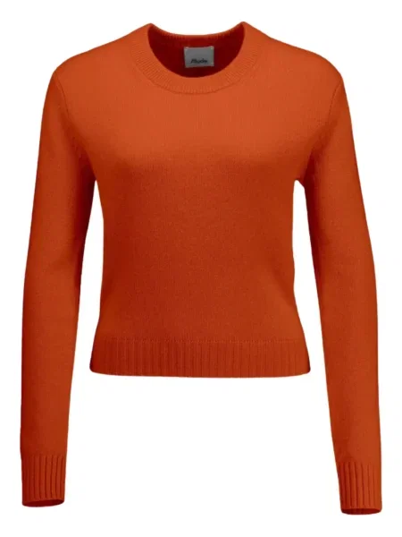 Pulover Allude cu decolteu rotund portocaliu